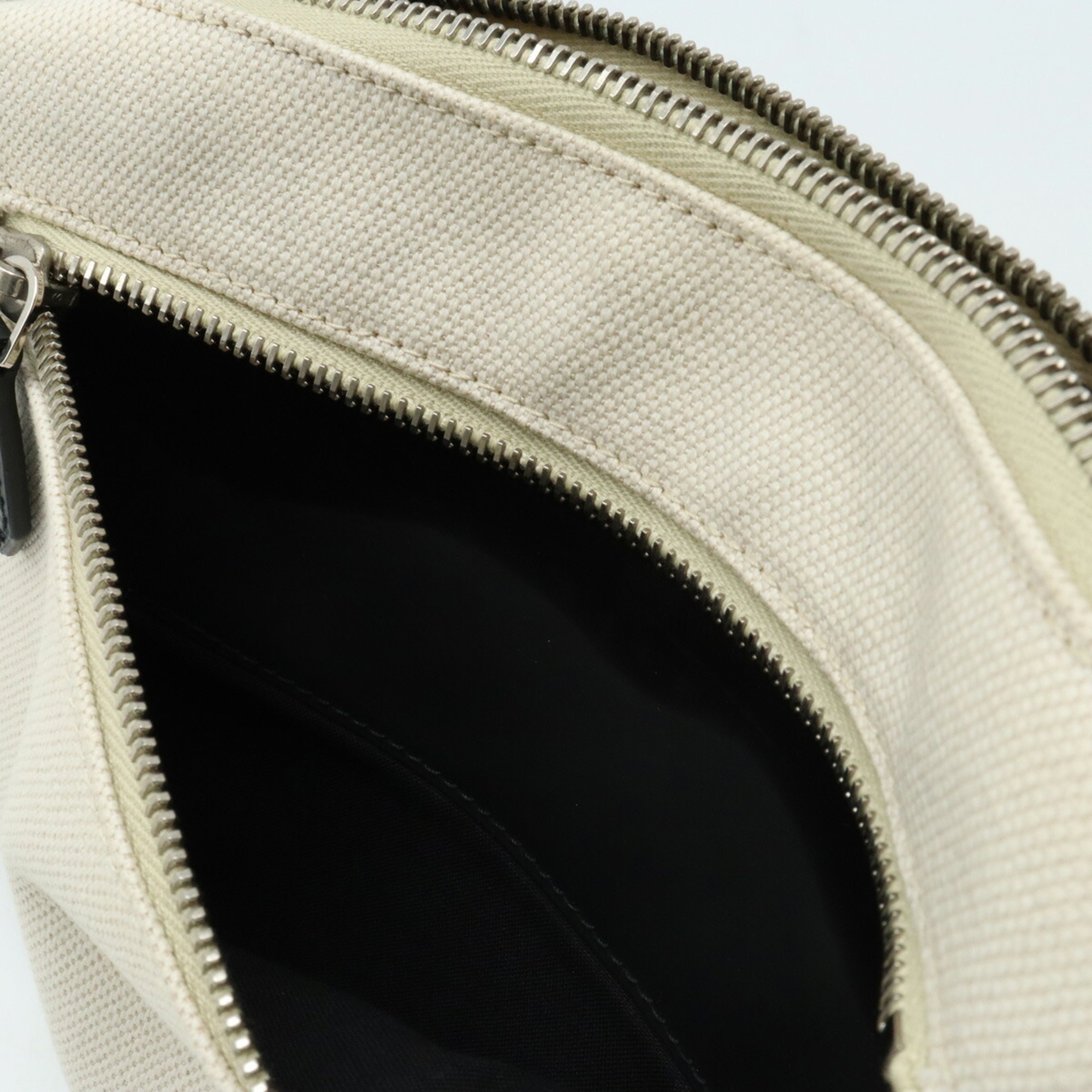 BALENCIAGA Belt Bag Body Waist Pouch Canvas Leather Natural Black 433625