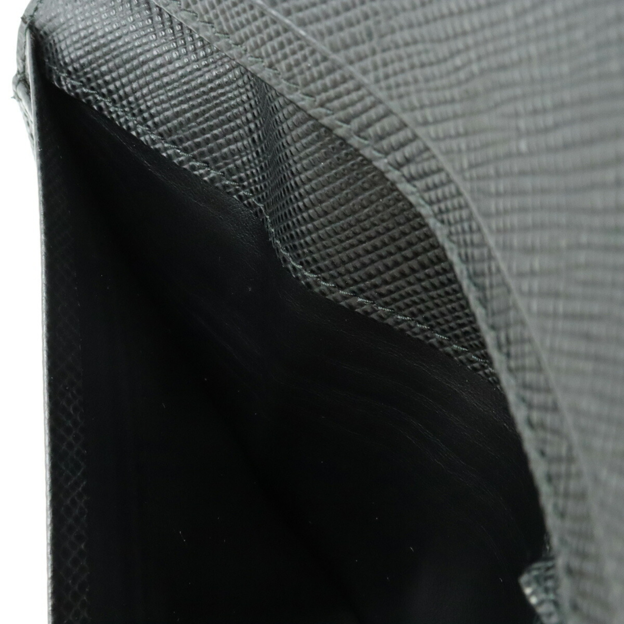 PRADA SAFFIANO CUIR C Bifold Long Wallet Saffiano Leather NERO Black Boutique Purchased Item 2MV836