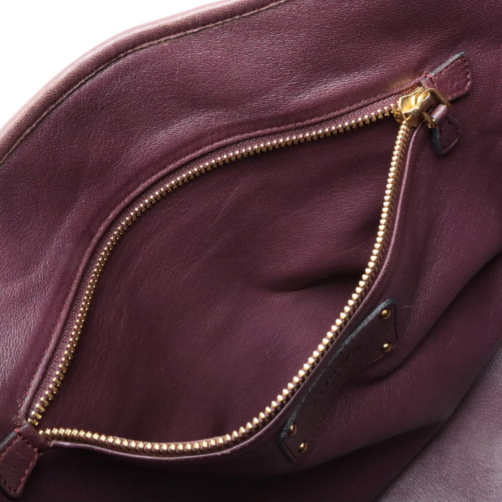 LOEWE Karie GM Tote Bag Handbag Canvas Leather Gray Purple