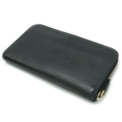 PRADA SAFFIANO Round Long Wallet Embossed Leather NERO Black 1ML0506
