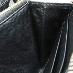 PRADA SAFFIANO Round Long Wallet Embossed Leather NERO Black 1ML0506