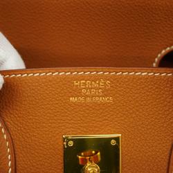 Hermes Handbag Birkin 35 □E Stamp Togo Gold Ladies