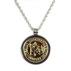TIFFANY/Tiffany 925/750 combination St. Christopher coin pendant