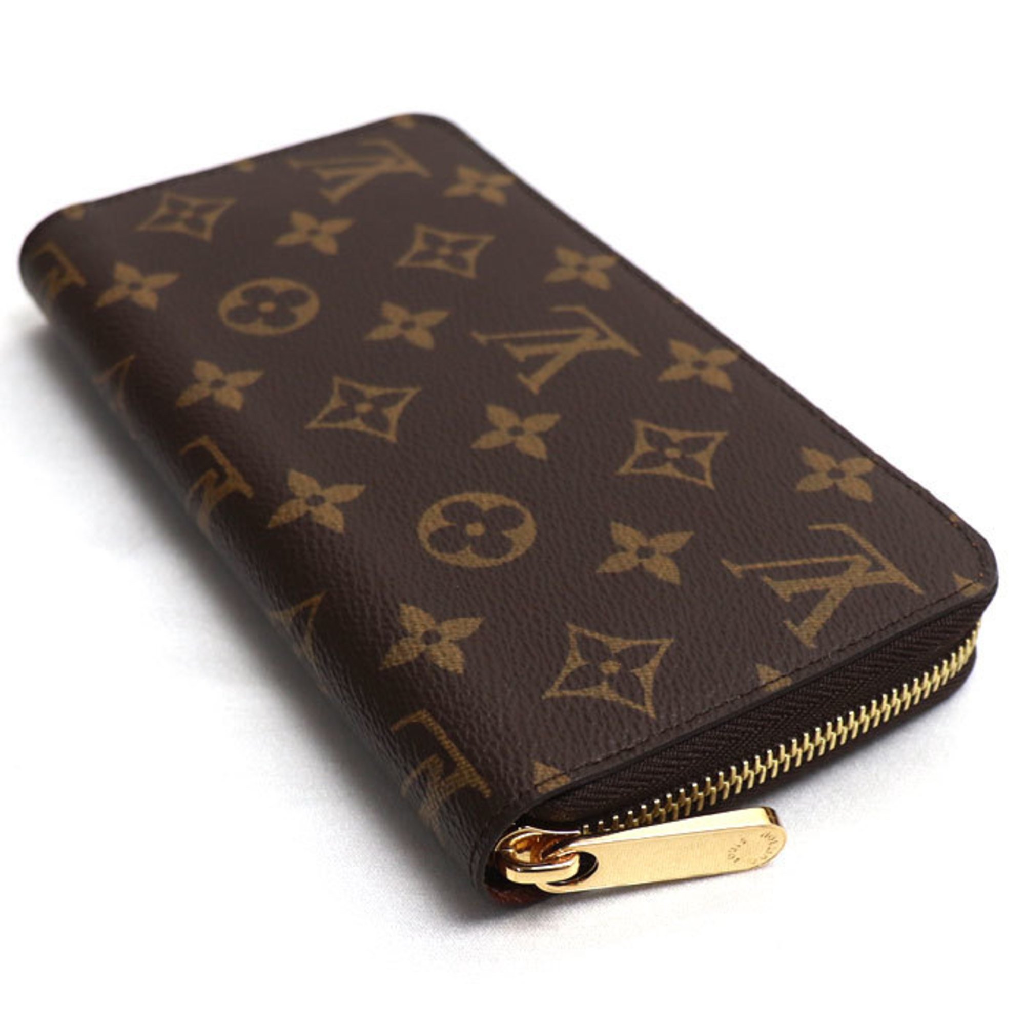 LOUIS VUITTON Louis Vuitton Zippy Wallet Long Round Monogram Brown M42616 IC Chip Unisex