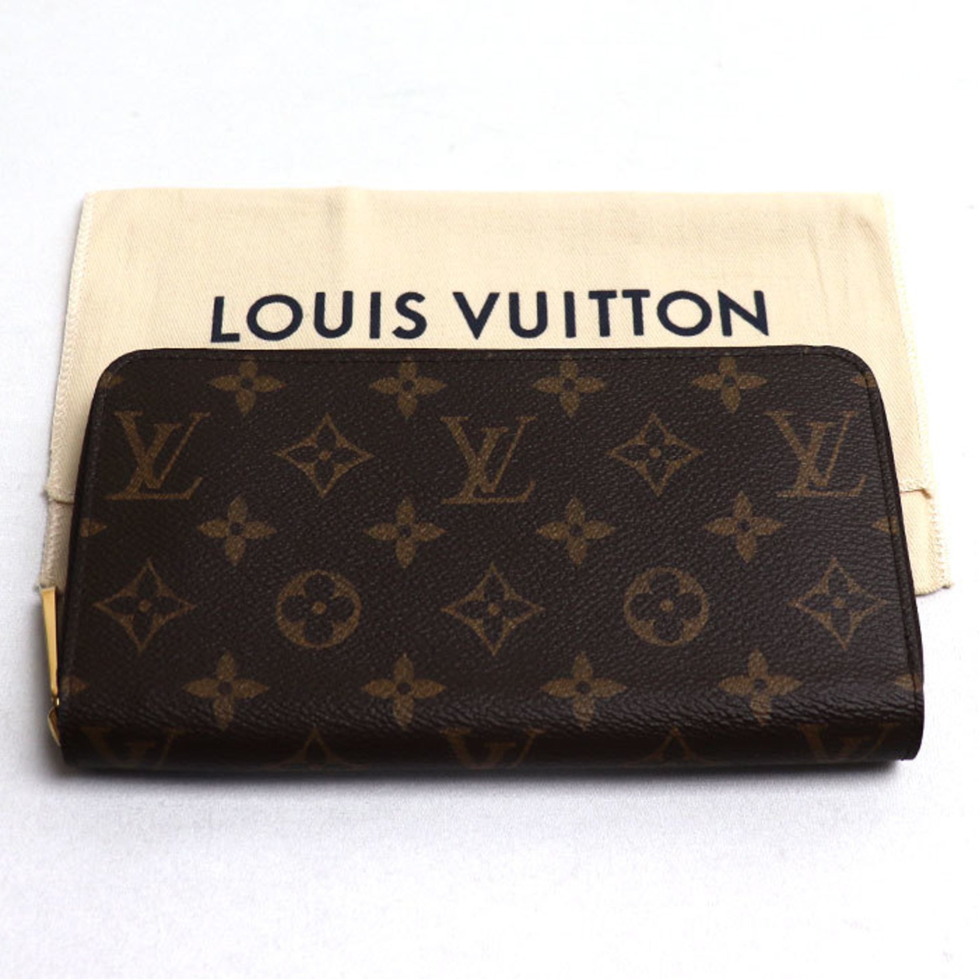 LOUIS VUITTON Louis Vuitton Zippy Wallet Long Round Monogram Brown M42616 IC Chip Unisex