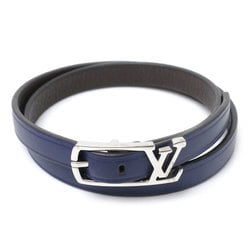 LOUIS VUITTON Louis Vuitton Leather Bracelet Neogram M6259 21 41.5-43.5cm Double Wrap Unisex