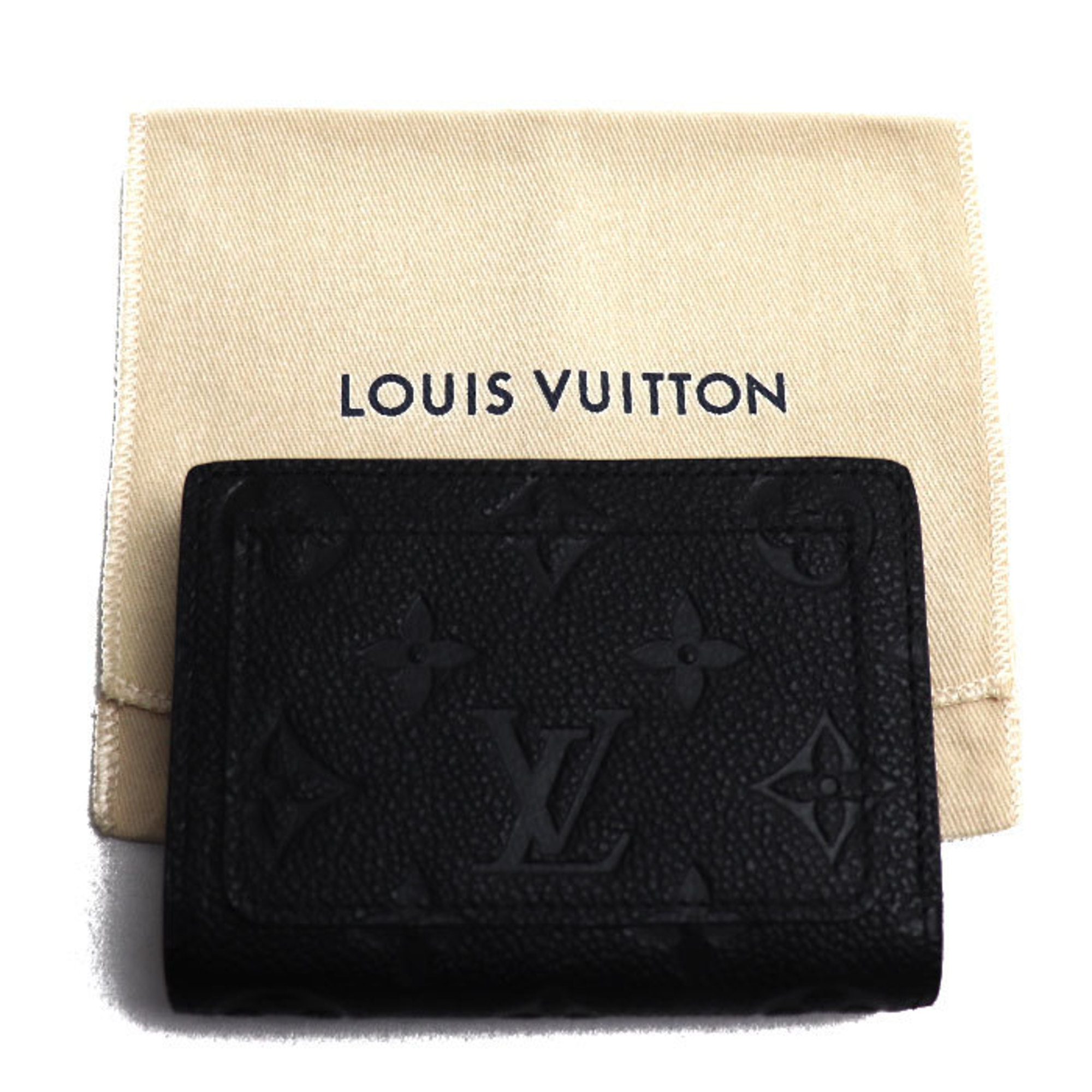 LOUIS VUITTON Portefeuille Bifold Wallet Empreinte Black M80151 IC Chip Ladies