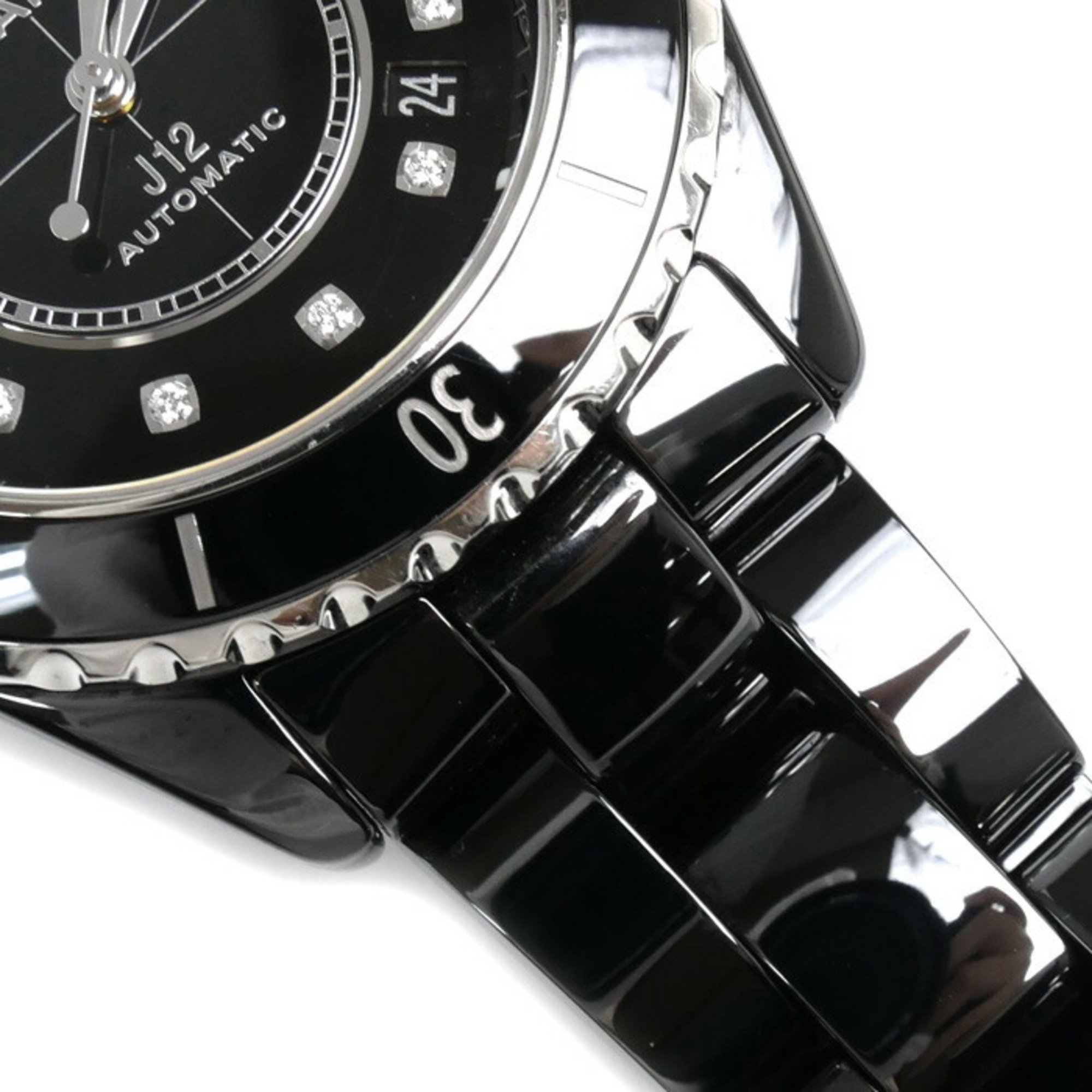 CHANEL J12 38mm 12PD Automatic Watch Black H5702 Men's