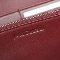 J&M DAVIDSON Davidson Wallet Long Red Bi-fold Embossed Leather 10220N Women's