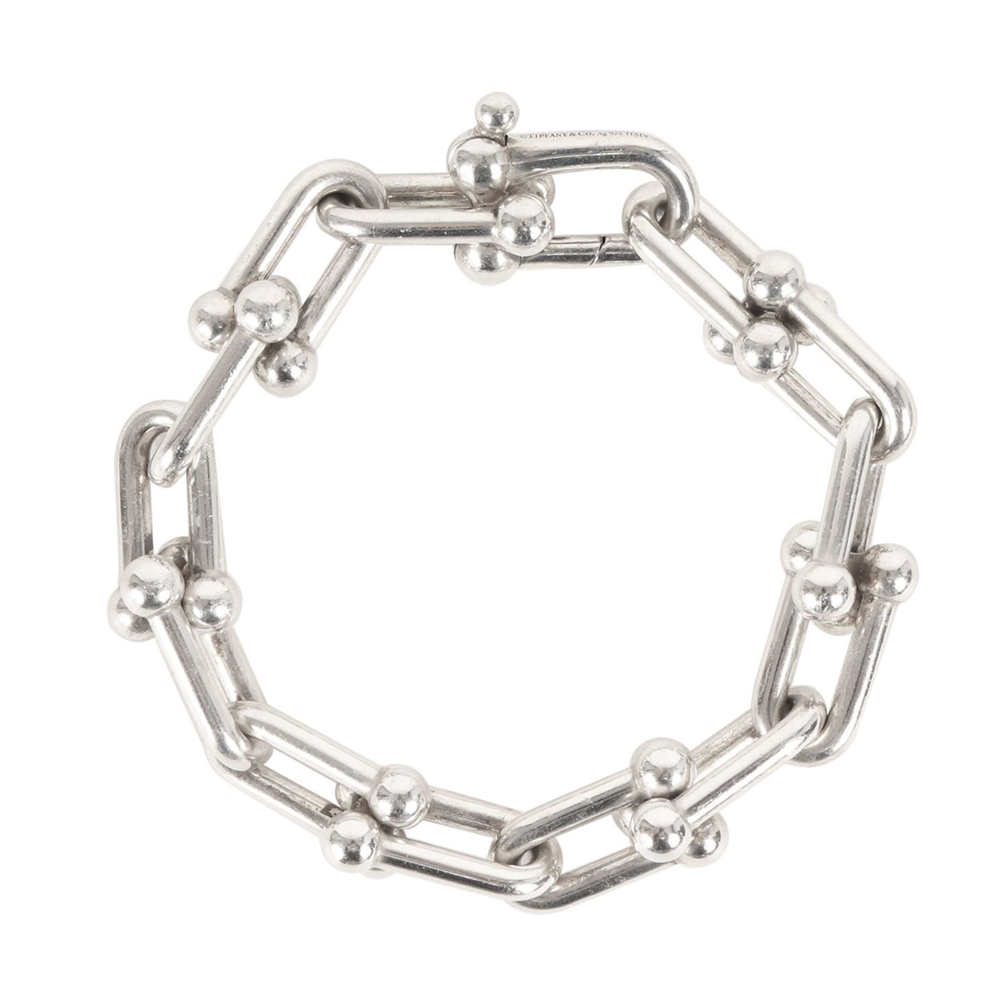 TIFFANY&Co. Tiffany Hardware Large Link Bracelet, 925 Silver Chain, Men's
