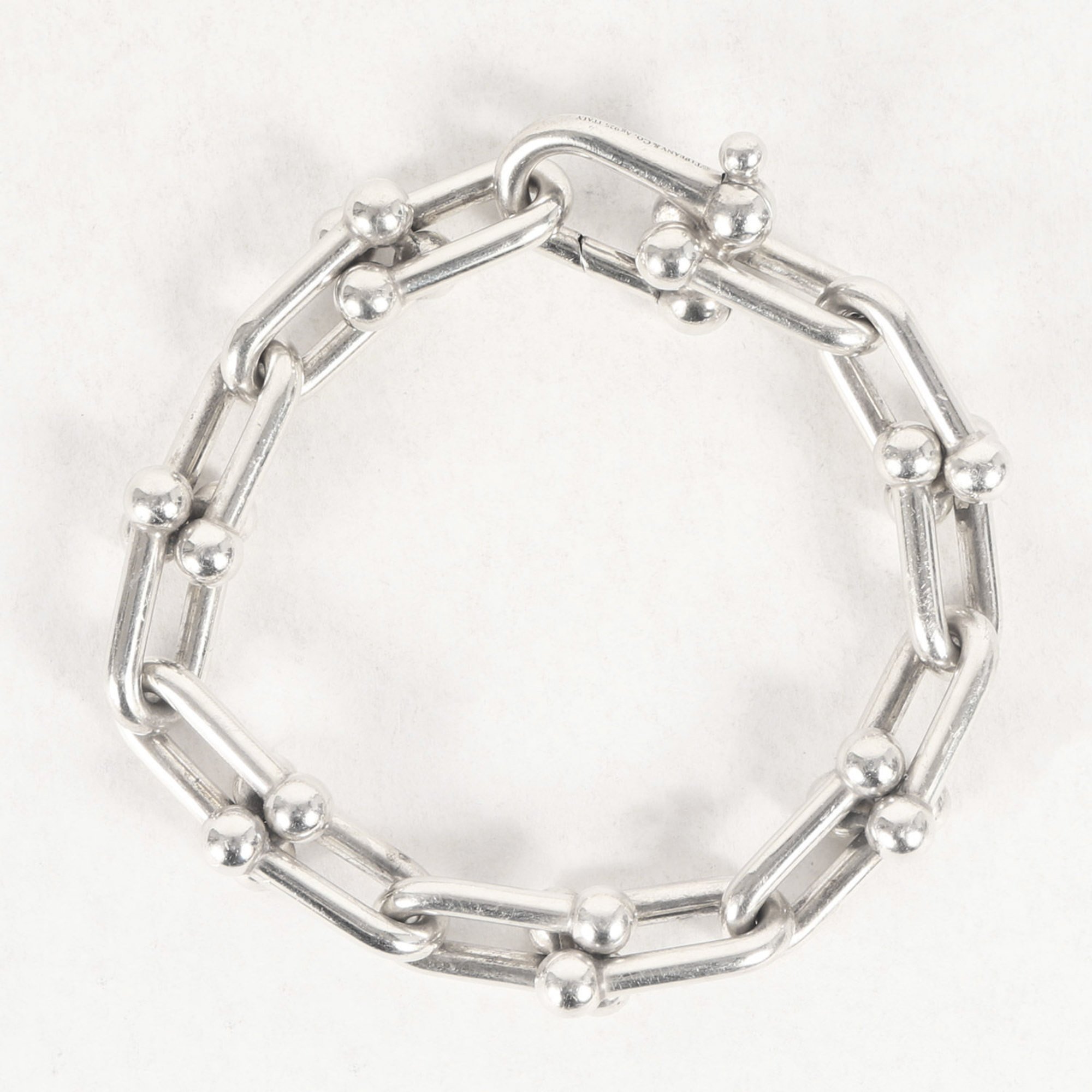 TIFFANY&Co. Tiffany Hardware Large Link Bracelet, 925 Silver Chain, Men's