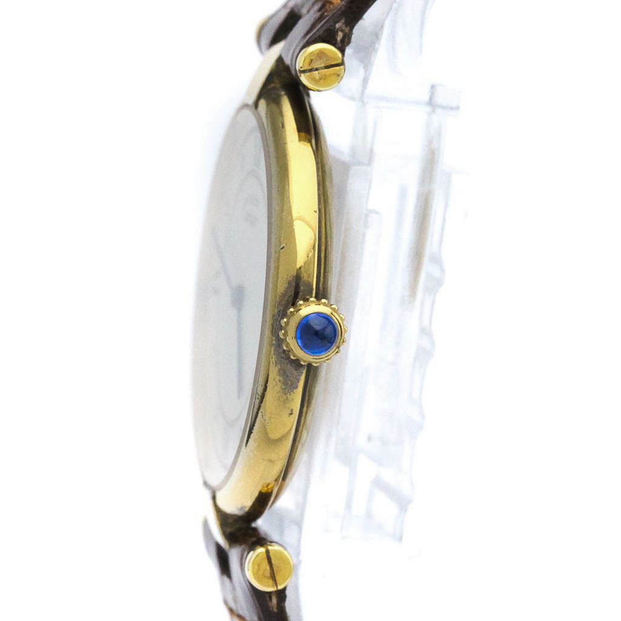 CARTIER Must Vendome Vermeil Gold Plated Leather Quartz Ladies Watch BF560282