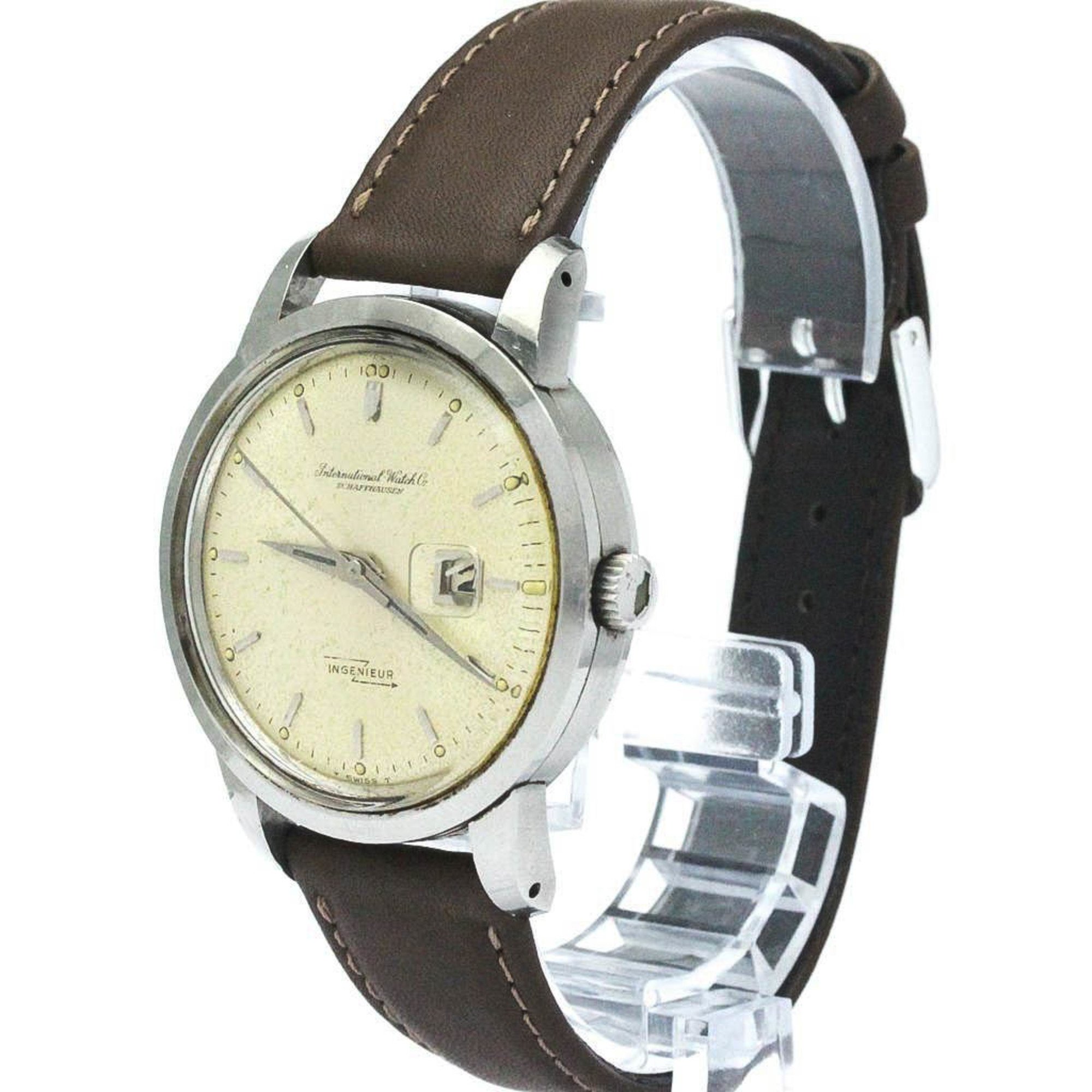 Vintage IWC Ingenieur Cal C.8531 Steel Leather Automatic Mens Watch BF570033