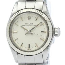 Vintage ROLEX Oyster Perpetual 6719 White Gold Steel Ladies Watch BF569400