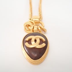 CHANEL 97A CC Coco Mark Chain Necklace Gold Women's