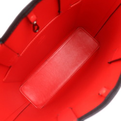 Christian Louboutin CABATA N/S Tote Bag 3205221 Calf Leather Black Red Shoulder Spike Studs