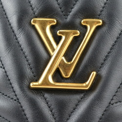 LOUIS VUITTON Louis Vuitton New Wave Bum Bag Waist M53750 Smooth Calf Leather Black Body Quilted