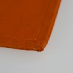 HERMES Bora Pouch GM Second Bag Cotton Canvas Orange Clutch