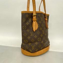 Louis Vuitton Tote Bag Monogram Petit Bucket M42238 Brown Women's