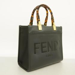 Fendi Handbag Sunshine Small Leather Black Women's