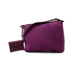 Salvatore Ferragamo Handbag Gancini Suede Purple Women's