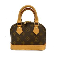 Louis Vuitton Handbag Monogram Nano Alma M82717 Brown Ladies