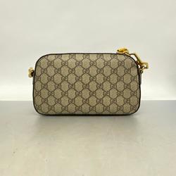 Gucci Shoulder Bag GG Supreme Sherry Line 476466 Brown Women's