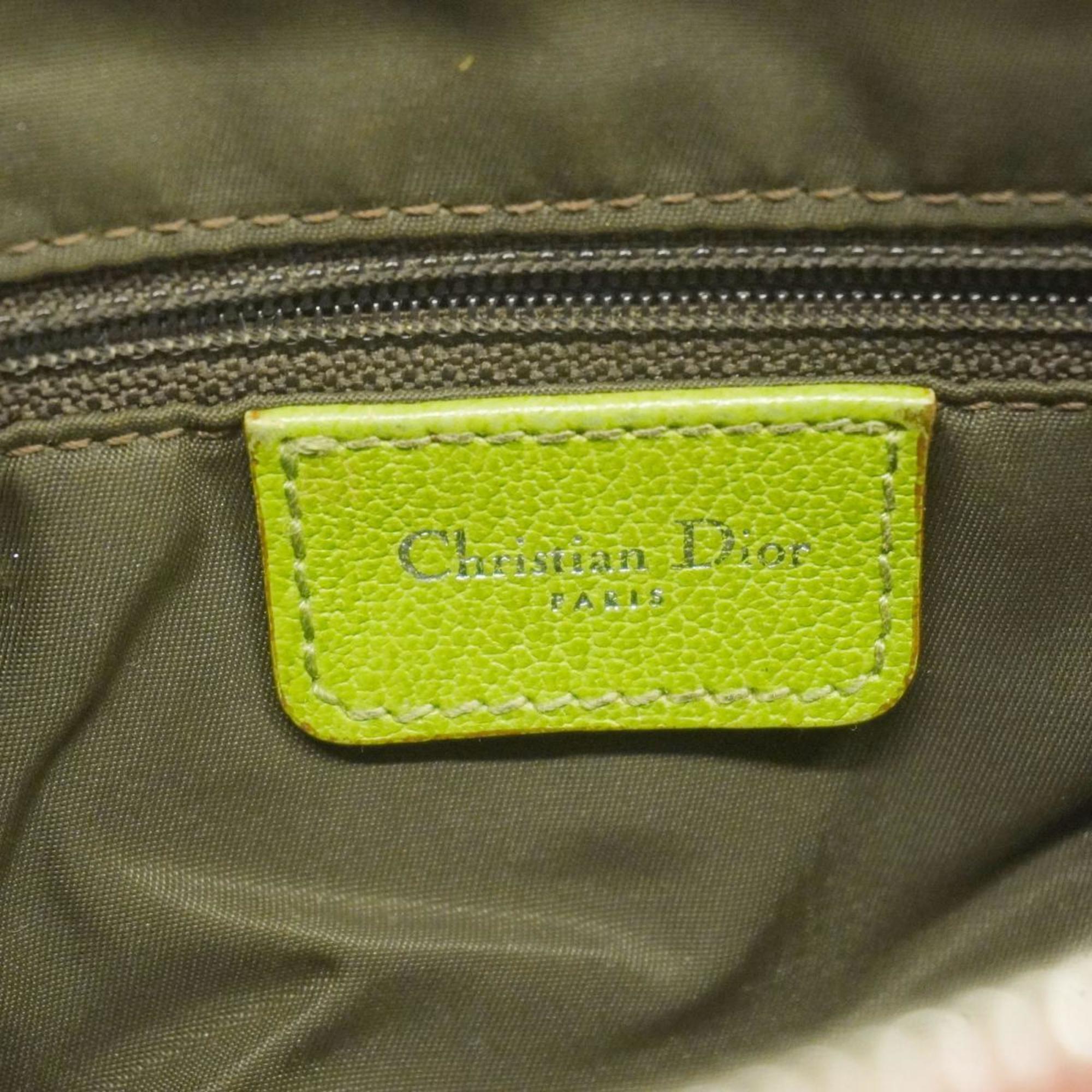 Christian Dior Shoulder Bag Trotter Rasta Canvas Multicolor Women's