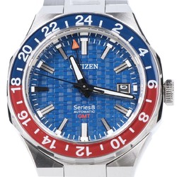 CITIZEN NB6030-59L Series 8 880 Mechanical with GMT Function, See-Through Back, Silver, Men's Watch