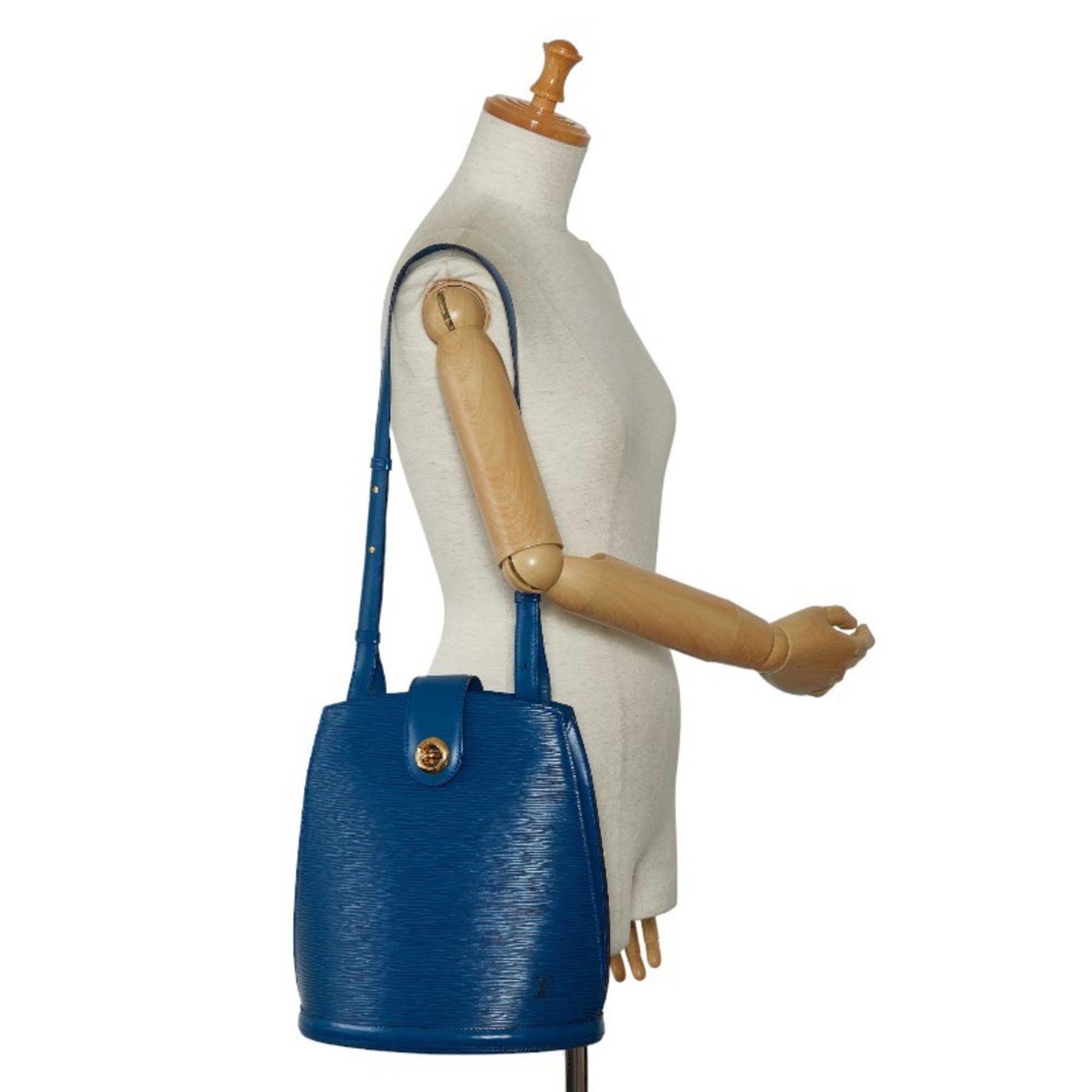 Louis Vuitton Epi Cluny Shoulder Bag M52255 Toledo Blue Leather Women's LOUIS VUITTON