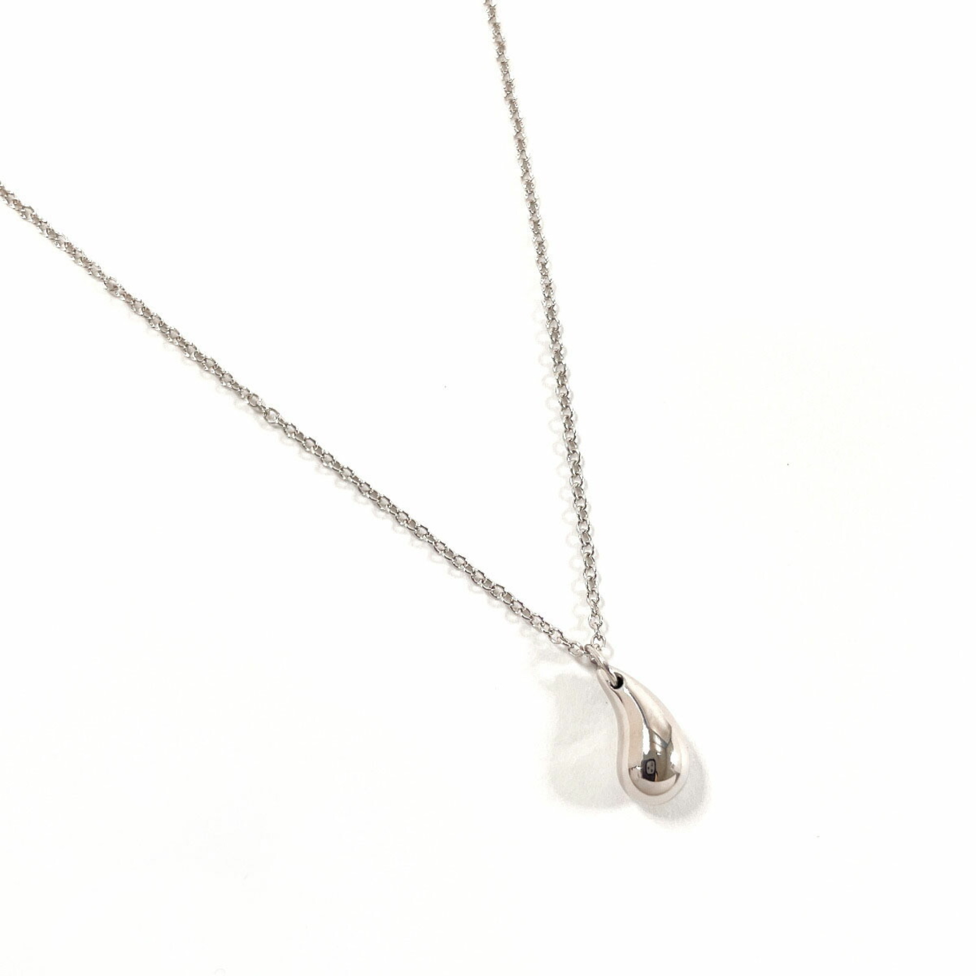 TIFFANY&Co. Tiffany Teardrop Elsa Peretti Necklace Pt950 Platinum Silver Women's F3092127