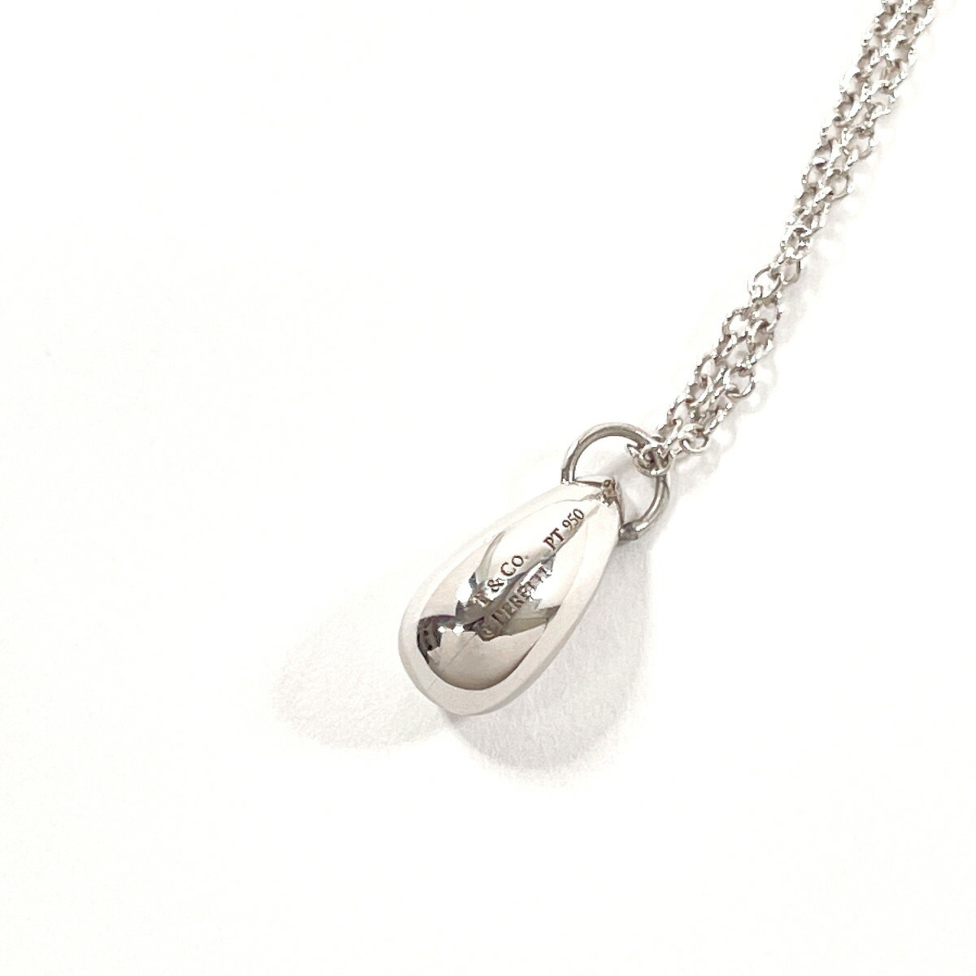 TIFFANY&Co. Tiffany Teardrop Elsa Peretti Necklace Pt950 Platinum Silver Women's F3092127