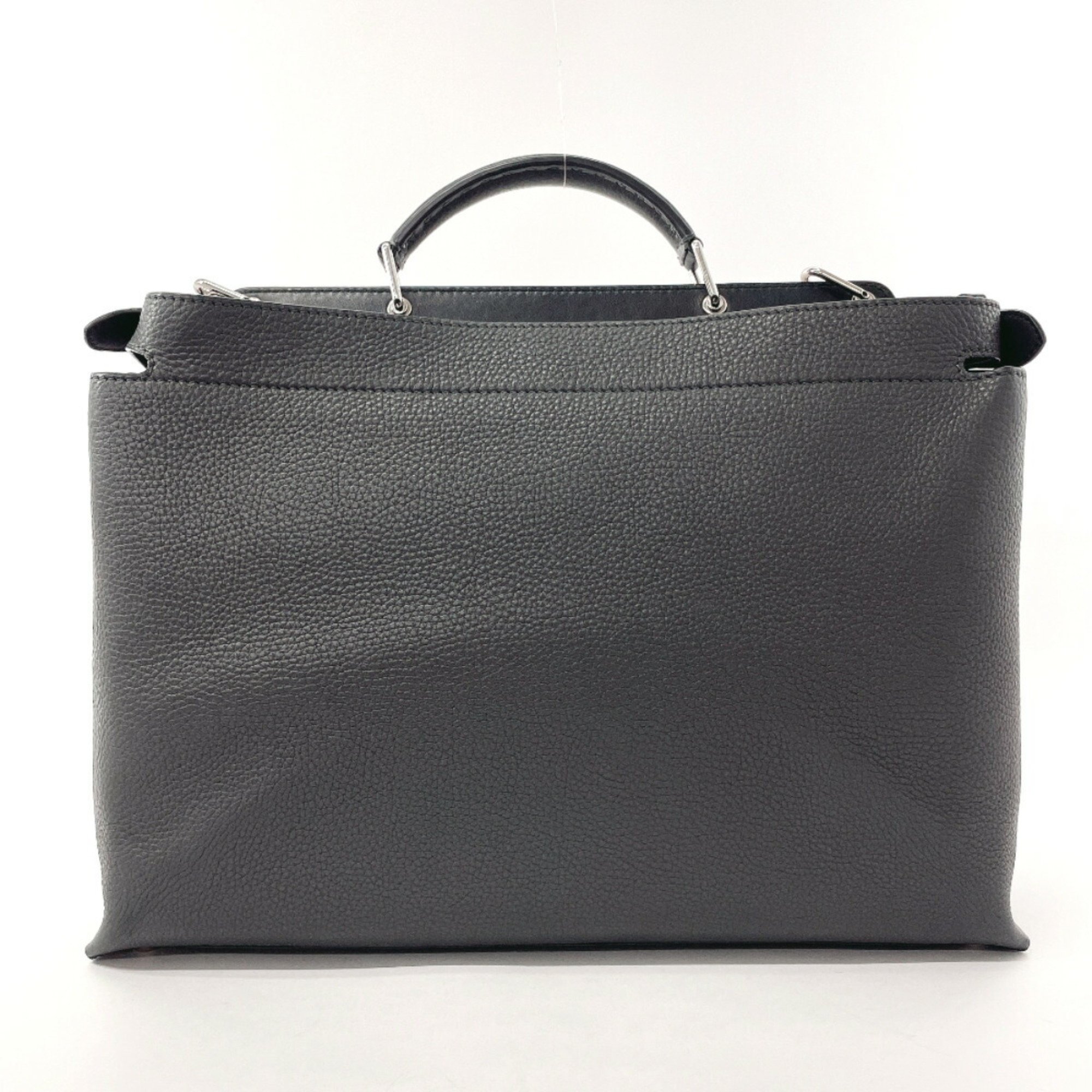 FENDI Peekaboo Essential 7V76 Bag Leather Grey Men's O3123492