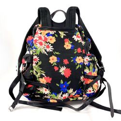 Miu Miu MIU Floral Print 5BZ033 Backpack/Daypack Canvas Black Women's O3123494