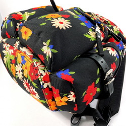 Miu Miu MIU Floral Print 5BZ033 Backpack/Daypack Canvas Black Women's O3123494