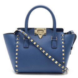 VALENTINO GARAVANI Valentino Rockstud Handbag Shoulder Bag Blue