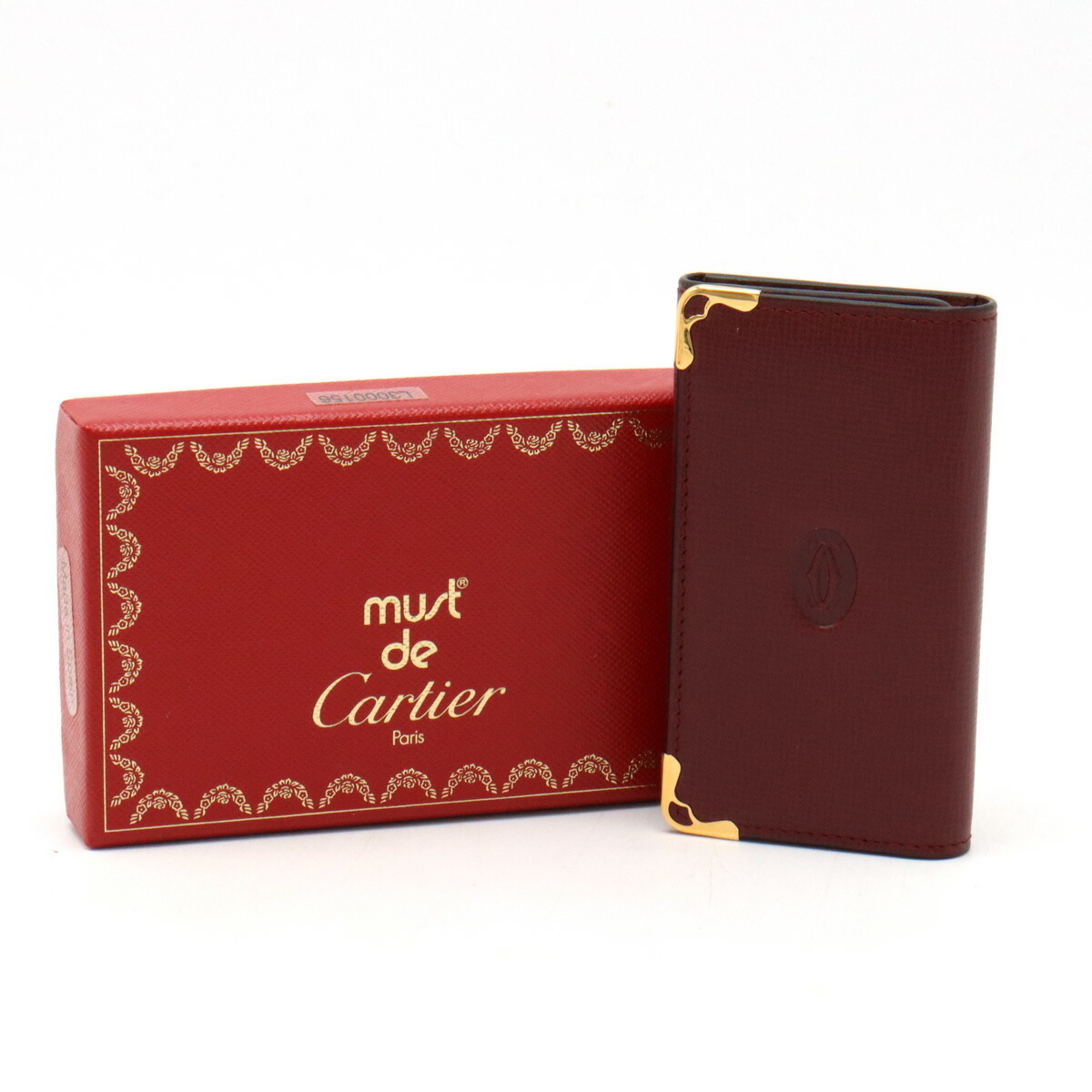 Cartier Mustline 6 key case leather Bordeaux L3000156