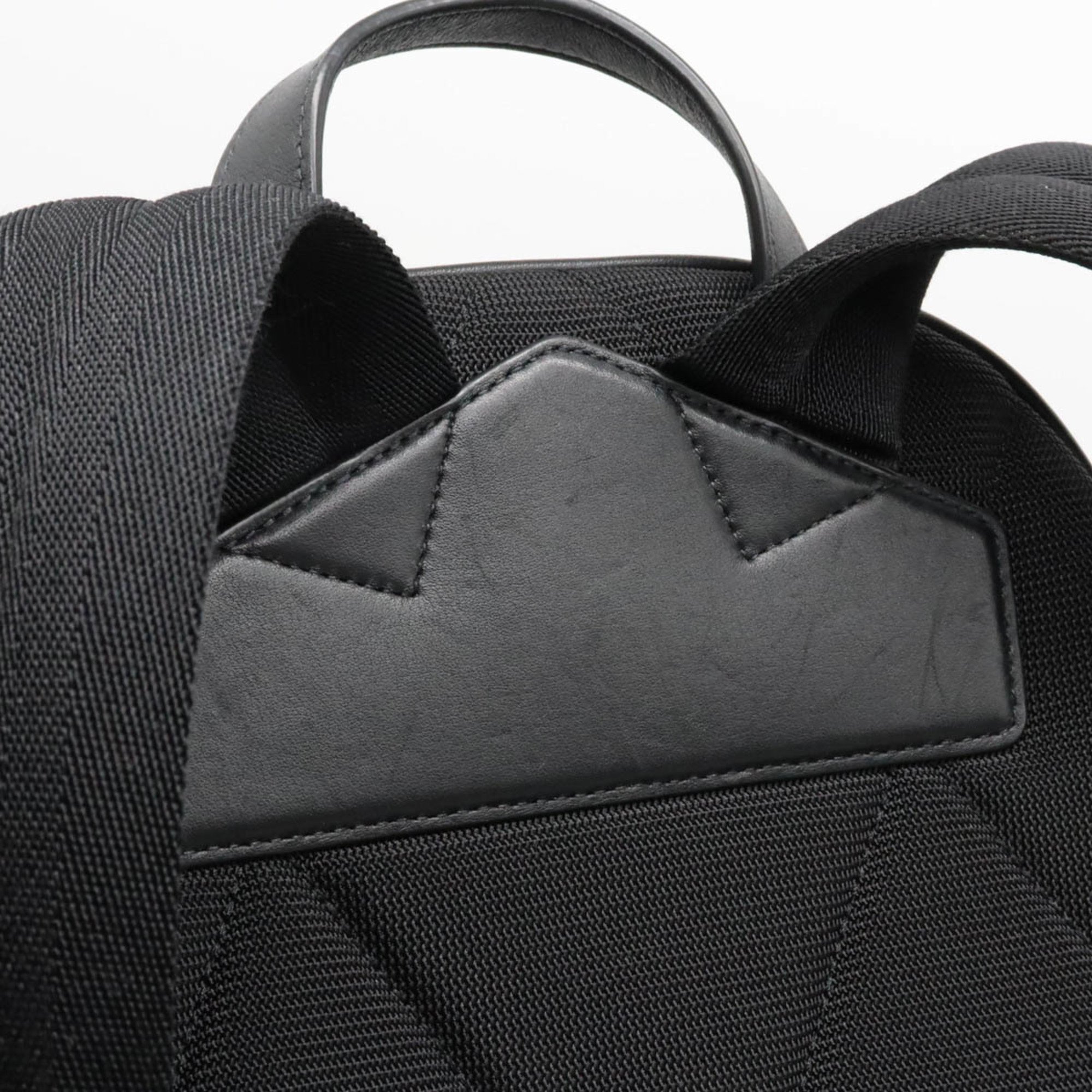 BURBERRY London Check Backpack Rucksack Shoulder Bag PVC Leather Gray Black 8013988