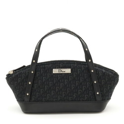 Christian Dior Street Chic Trotter Handbag Bag Canvas Leather Black
