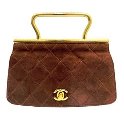 CHANEL Chanel Matelasse Handbag Coco Mark Suede Brown Bag Women's 3rd Series