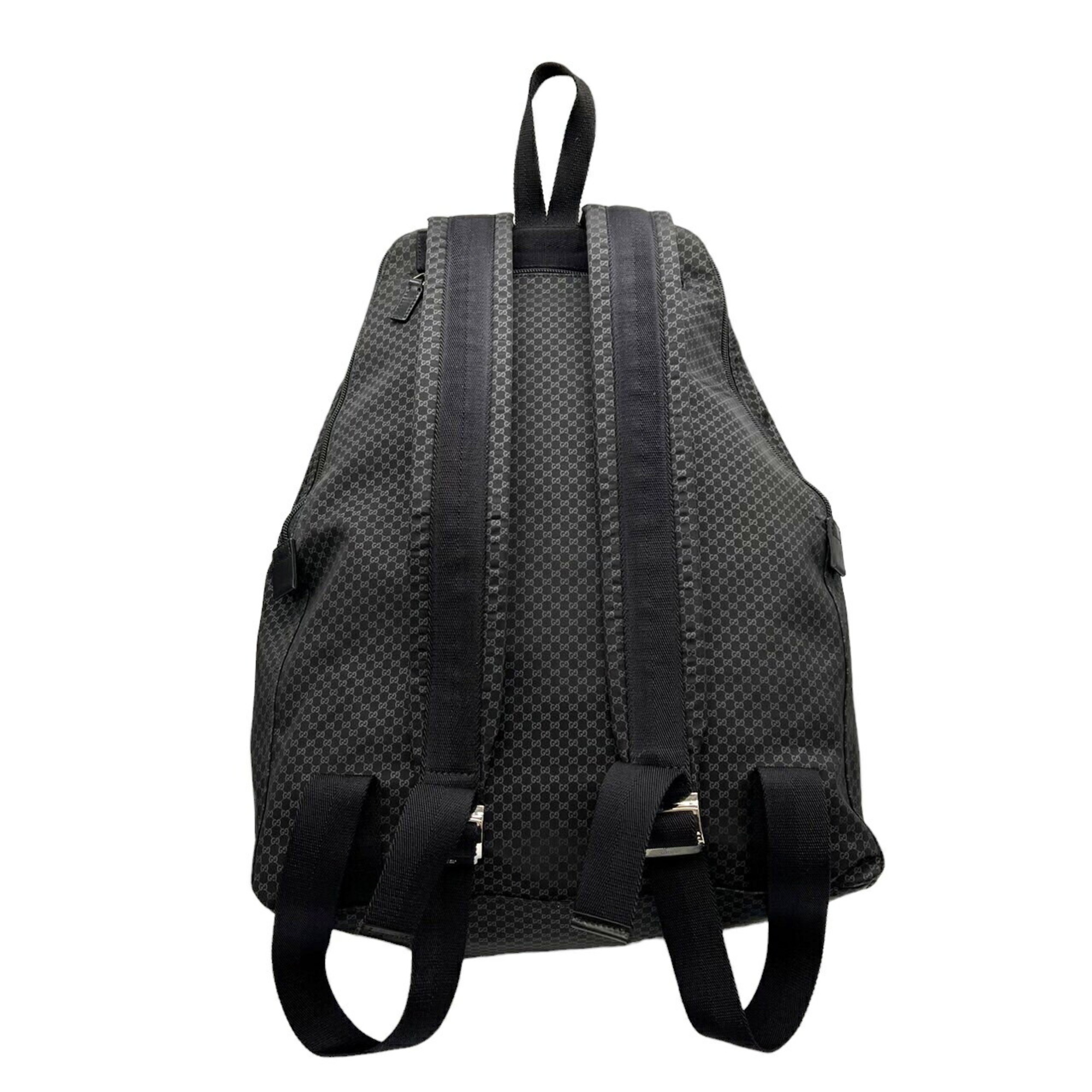 GUCCI 179606 GG Backpack/Daypack Nylon Material Black Men's Unisex