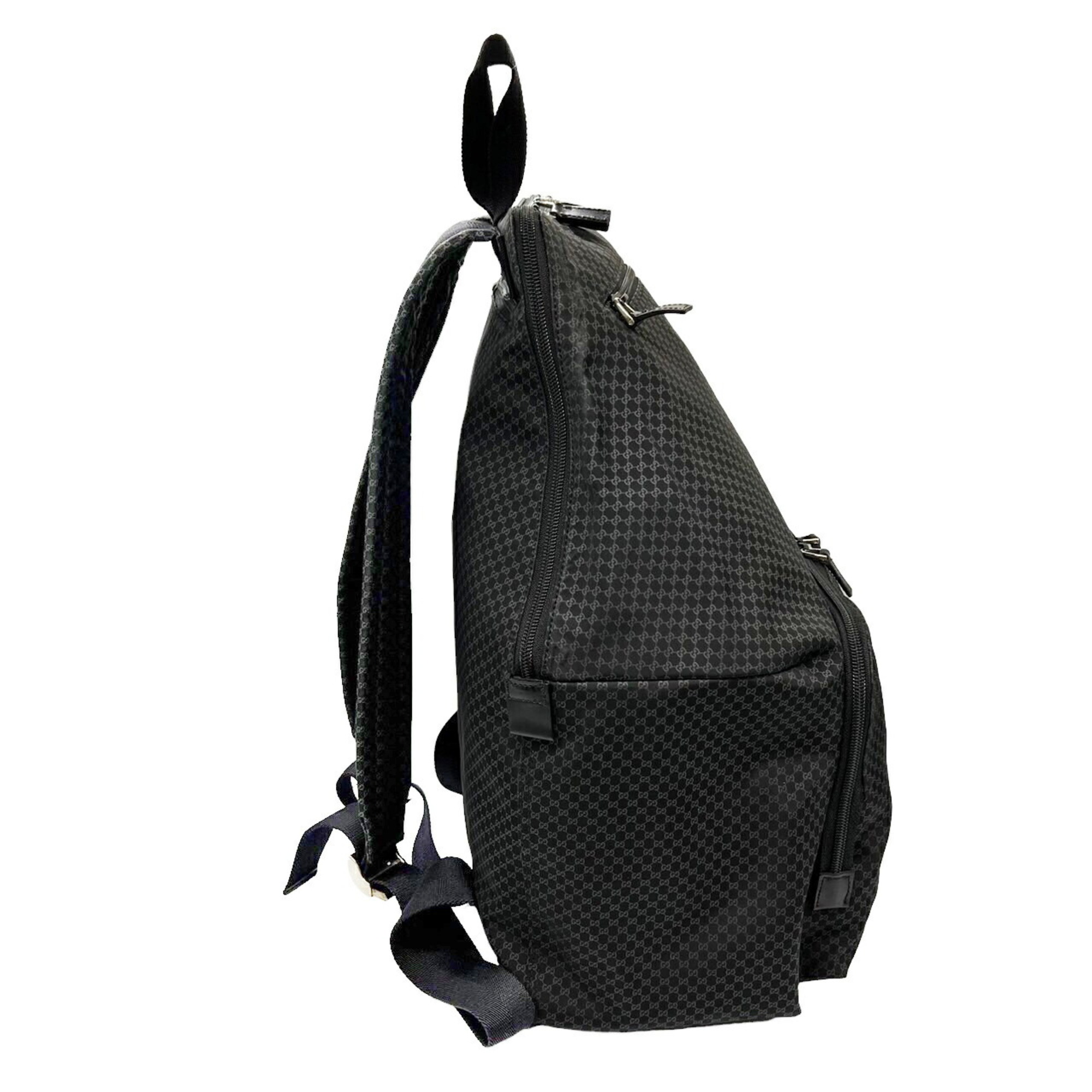 GUCCI 179606 GG Backpack/Daypack Nylon Material Black Men's Unisex