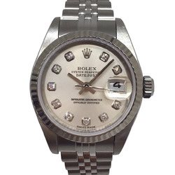ROLEX Rolex Datejust 10P Diamond SS WG Combination 79174G Y Series (2002) Wristwatch Watch Automatic AT Ladies