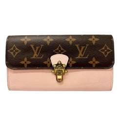 LOUIS VUITTON Louis Vuitton Portefeuille Cherry Wood Monogram Patent Long Wallet Pink Women's M61719 NZ4188