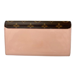 LOUIS VUITTON Louis Vuitton Portefeuille Cherry Wood Monogram Patent Long Wallet Pink Women's M61719 NZ4188