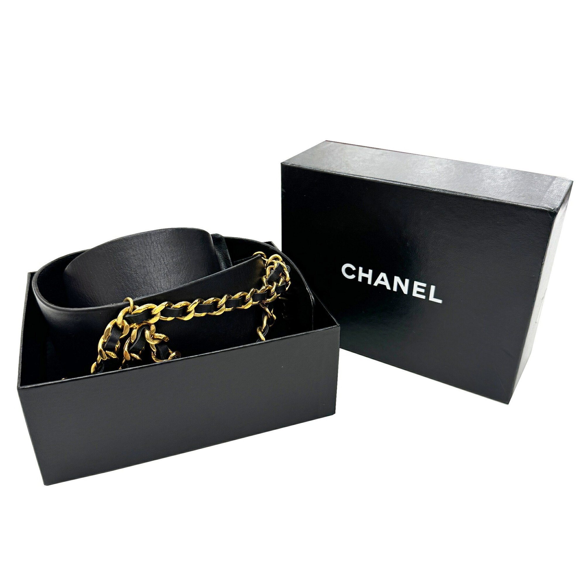 CHANEL Chanel Belt Charm Coco Mark Coin Leather Chain Size 75 Waist 73~77cm Women's