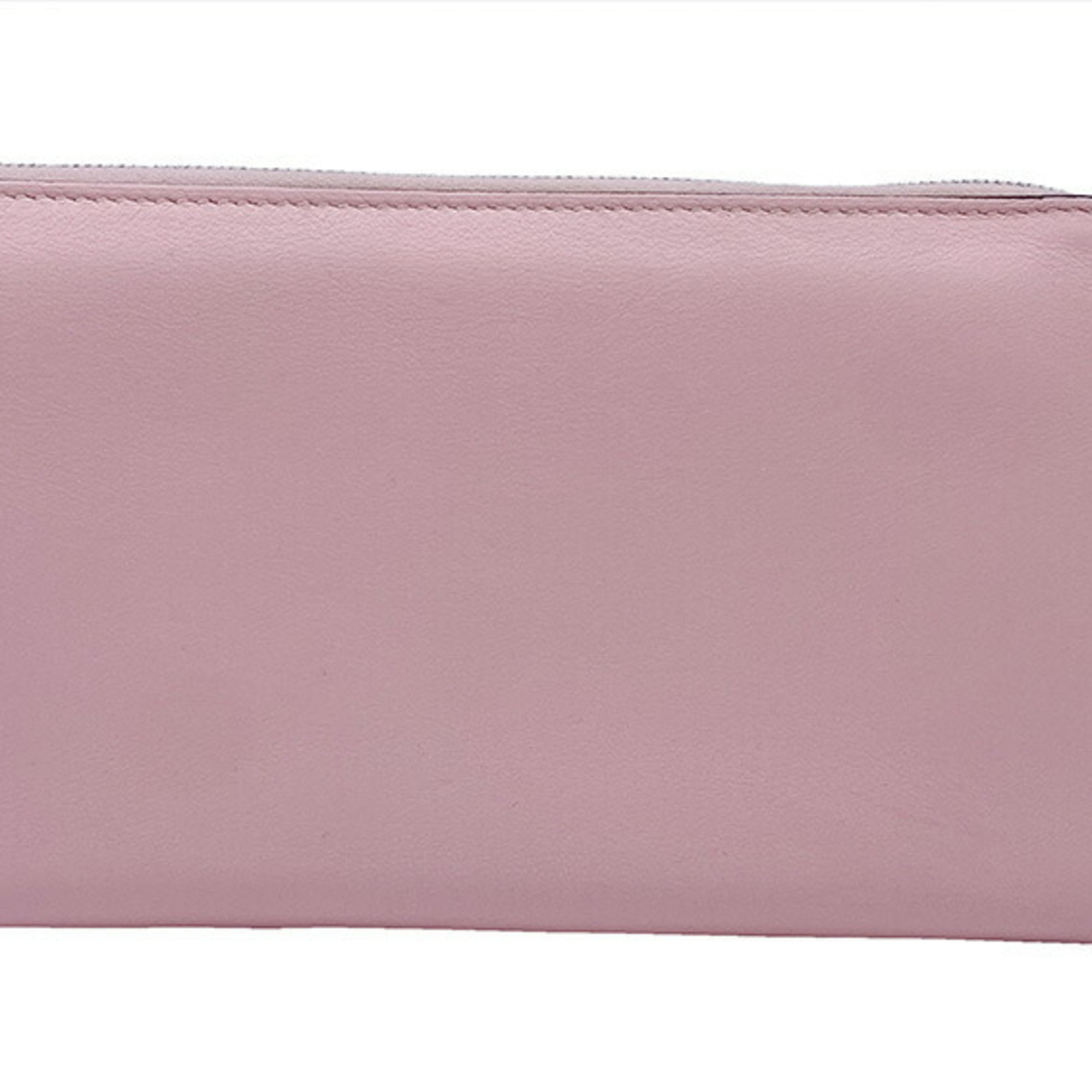 HERMES Azap Long All Leather Swift Rose Sakura T Stamp 2015 Wallet Women's Unisex