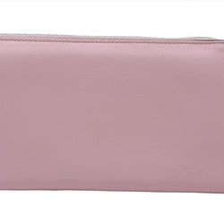 HERMES Azap Long All Leather Swift Rose Sakura T Stamp 2015 Wallet Women's Unisex