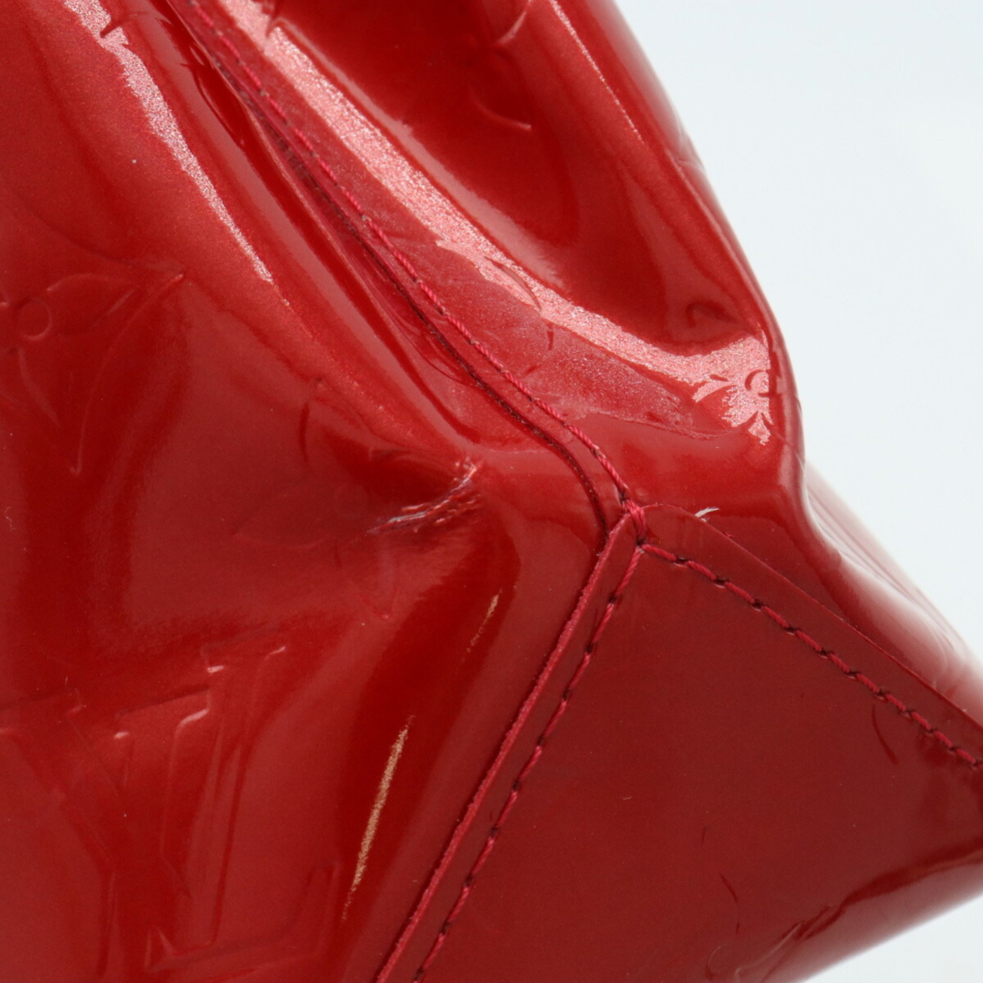 LOUIS VUITTON Louis Vuitton Monogram Vernis Reed PM Handbag Tote Patent Leather Pomme d'Amour Red M91990