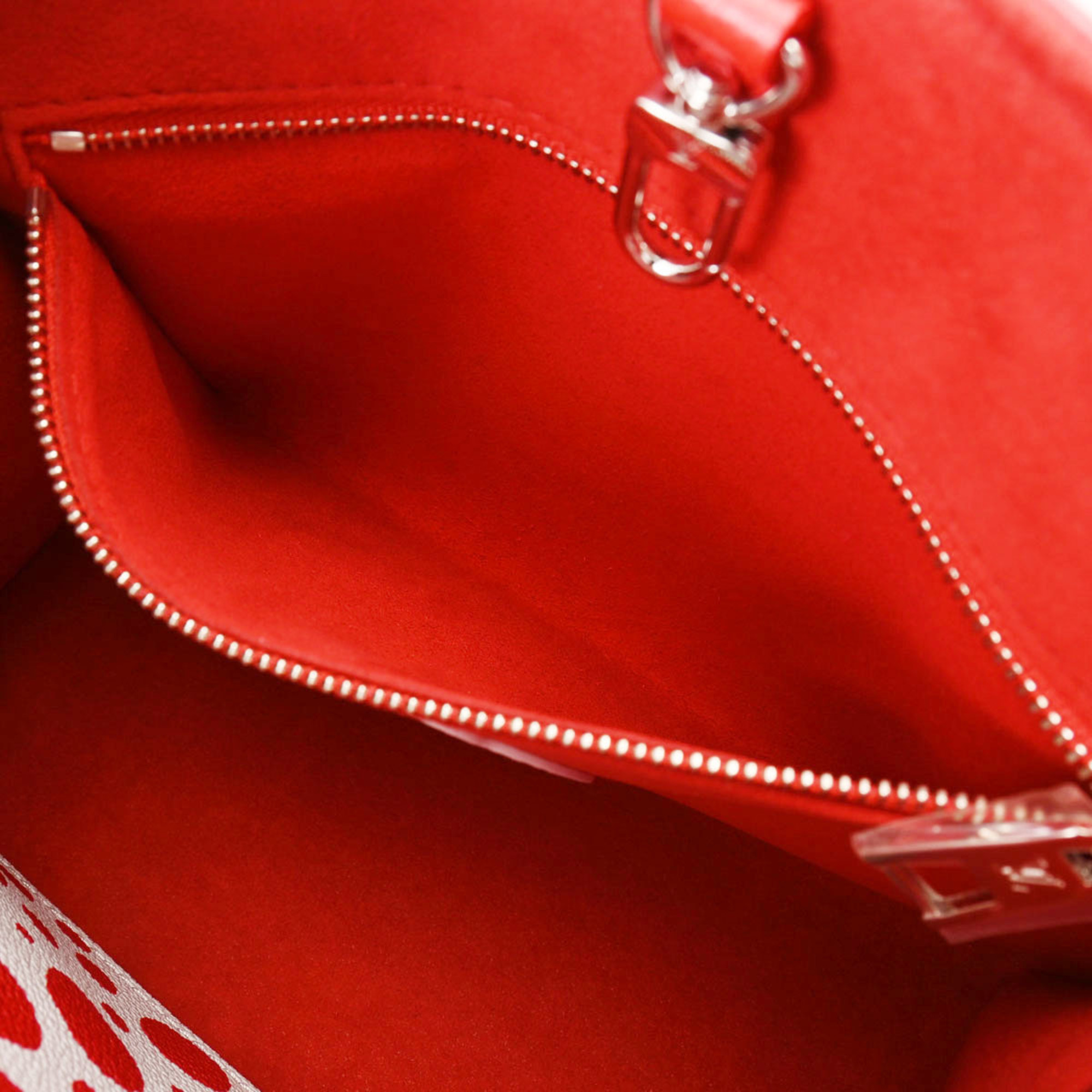 LOUIS VUITTON Monogram Empreinte On the Go PM LV x Yayoi Kusama Collaboration Red/White M46412 Women's Leather Handbag